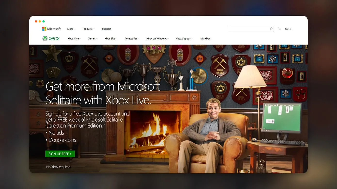 Xbox Live - Landing Page
